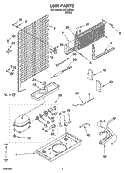 UNIT PARTS Diagram and Parts List for IKT162300  Inglis Refrigerator