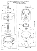 AGITATOR, BASKET AND TUB Diagram and Parts List for LSQ8200HQ0  Whirlpool Washer
