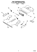 TOP VENTING PARTS, OPTIONAL PARTS Diagram and Parts List for KEBC171KBL03  KitchenAid Wall Oven