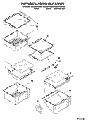 REFRIGERATOR SHELF PARTS Diagram and Parts List for GS2SHAXSQ02  Whirlpool Refrigerator