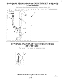 PERMANENT INSTALLATION KIT 285050 Diagram and Parts List for LC4900XMW1  Whirlpool Washer