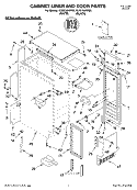 CABINET LINER AND DOOR, LIT/OPTIONAL Diagram and Parts List for KUIS155HPB3  KitchenAid Ice Maker
