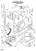 CABINET Diagram and Parts List for LGT6634AN1  Whirlpool Dryer