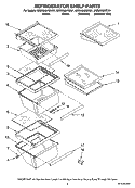 REFRIGERATOR SHELF PARTS Diagram and Parts List for MSD2658KGB01  Whirlpool Refrigerator