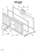 DOOR PARTS Diagram and Parts List for EH151FXRQ00  Whirlpool Freezer