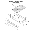 DRAWER & BROILER PARTS, OPTIONAL PARTS Diagram and Parts List for FES356RD0  Roper Range
