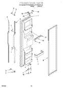 FREEZER DOOR Diagram and Parts List for KSCS25QFWH01  KitchenAid Refrigerator
