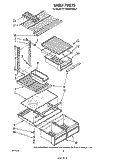 SHELF Diagram and Parts List for ET18XKXRWR3  Whirlpool Refrigerator