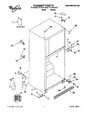 CABINET, LITERATURE Diagram and Parts List for ET21PKXGT02  Whirlpool Refrigerator