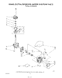 BRAKE, CLUTCH, GEARCASE, MOTOR AND PUMP Diagram and Parts List for GLA5580XSF3  Whirlpool Washer