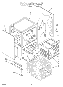 OVEN CHASSIS Diagram and Parts List for KERC607EAL5  KitchenAid Range