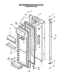 REFRIGERATOR DOOR Diagram and Parts List for KSRB27QABL05  KitchenAid Refrigerator