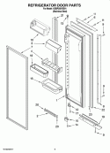 REFRIGERATOR DOOR PARTS Diagram and Parts List for KSBP25IVSS01  KitchenAid Refrigerator