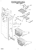 FREEZER LINER Diagram and Parts List for 4ED25DQXBW00  Whirlpool Refrigerator