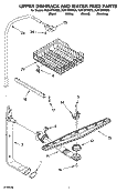 UPPER DISHRACK AND WATER FEED PARTS Diagram and Parts List for DU915PWSS0  Whirlpool Dishwasher