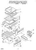 REFRIGERATOR SHELF Diagram and Parts List for 3ED27DQXAW01  Whirlpool Refrigerator