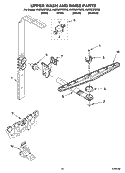 UPPER WASH AND RINSE PARTS Diagram and Parts List for KUDS03FSBT2  KitchenAid Dishwasher