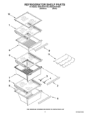REFRIGERATOR SHELF PARTS Diagram and Parts List for 5WSC20CAYY00  Whirlpool Refrigerator