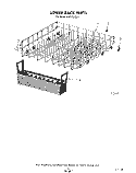 LOWER RACK Diagram and Parts List for KUDC210S1  KitchenAid Dishwasher