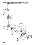 BRAKE, CLUTCH, GEARCASE, MOTOR & PUMP Diagram and Parts List for LSV7233BQ0  Whirlpool Washer