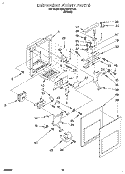 DISPENSER FRONT Diagram and Parts List for KSRB25FBBL00  KitchenAid Refrigerator