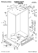 CABINET PARTS Diagram and Parts List for KSSP42QTS00  KitchenAid Refrigerator