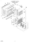 CABINET Diagram and Parts List for ACQ254XF0  Whirlpool Air Conditioner