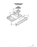 COOKTOP Diagram and Parts List for SE950PERW9  Whirlpool Range