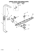 UPPER WASH AND RINSE PARTS Diagram and Parts List for DU1148XTPQ1  Whirlpool Dishwasher