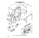 TUB ASSEMBLY Diagram and Parts List for DU9720XX0  Whirlpool Dishwasher