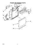 FRAME AND CONSOLE Diagram and Parts List for DU8016XX5  Whirlpool Dishwasher