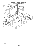 WASHER TOP AND LID Diagram and Parts List for LT4900XSW1  Whirlpool Washer Dryer Combo