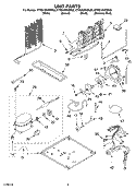 UNIT PARTS Diagram and Parts List for KTRS19KKBT03  KitchenAid Refrigerator