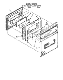 DOOR Diagram and Parts List for KEDS200YWH2  KitchenAid Range
