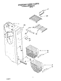 FREEZER LINER PARTS Diagram and Parts List for BRS70ABANA02  Whirlpool Refrigerator
