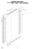 CABINET TRIM Diagram and Parts List for KSSS36FKX01  KitchenAid Refrigerator