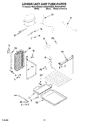LOWER UNIT AND TUBE PARTS Diagram and Parts List for KSSS36QMB00  KitchenAid Refrigerator