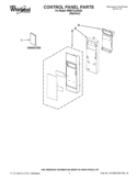 CONTROL PANEL PARTS Diagram and Parts List for WMH73L20AS0  Whirlpool Microwave