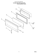 DOOR Diagram and Parts List for MH6140XFB1  Whirlpool Microwave
