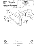 CONTROL PANEL Diagram and Parts List for DU1800XP3  Whirlpool Dishwasher