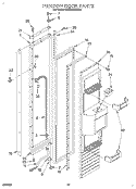 FREEZER DOOR Diagram and Parts List for KSSS42QDX02  KitchenAid Refrigerator