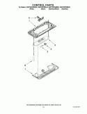 CONTROL PARTS Diagram and Parts List for KSRT25FWBL00  KitchenAid Refrigerator