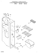 FREEZER LINER Diagram and Parts List for ED20TKXFN05  Whirlpool Refrigerator
