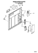 INNER DOOR PARTS Diagram and Parts List for 7DP840SWKX1  Whirlpool Dishwasher