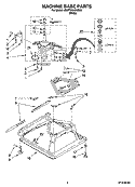 MACHINE BASE PARTS Diagram and Parts List for 2DWTW5605SQ0  Whirlpool Washer