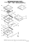 REFRIGERATOR SHELF PARTS Diagram and Parts List for MSD2669KEB01  Whirlpool Refrigerator