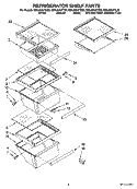 REFRIGERATOR SHELF PARTS Diagram and Parts List for ED5JHAXTB00  Whirlpool Refrigerator