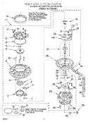 PUMP AND MOTOR Diagram and Parts List for KUDC25CHSS0  KitchenAid Dishwasher