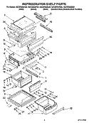 REFRIGERATOR SHELF PARTS Diagram and Parts List for KSCS23INBT03  KitchenAid Refrigerator