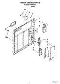 INNER DOOR PARTS Diagram and Parts List for TUD4700SQ1  Estate Dishwasher